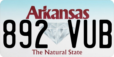 AR license plate 892VUB