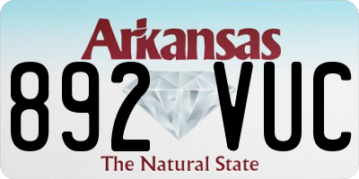 AR license plate 892VUC