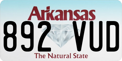 AR license plate 892VUD