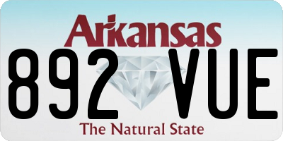 AR license plate 892VUE