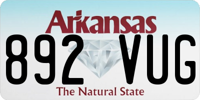 AR license plate 892VUG