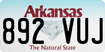 AR license plate 892VUJ