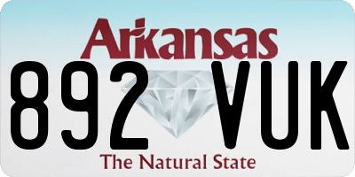 AR license plate 892VUK