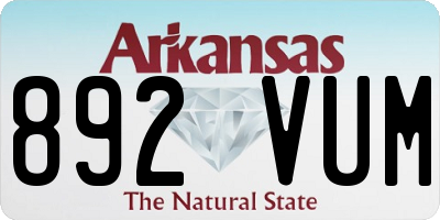 AR license plate 892VUM