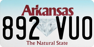 AR license plate 892VUO