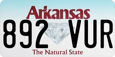 AR license plate 892VUR