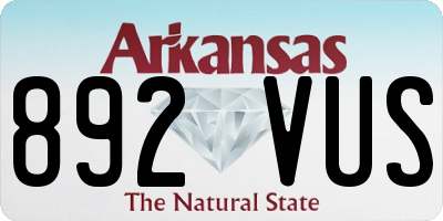 AR license plate 892VUS