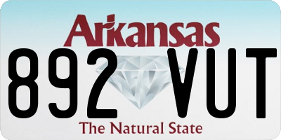 AR license plate 892VUT