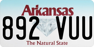 AR license plate 892VUU