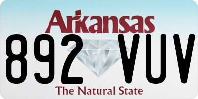 AR license plate 892VUV