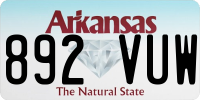 AR license plate 892VUW