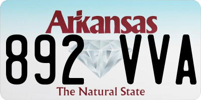 AR license plate 892VVA