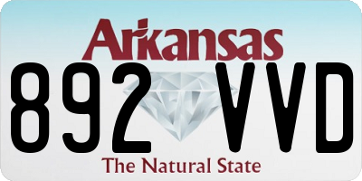 AR license plate 892VVD