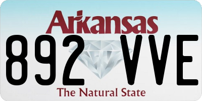 AR license plate 892VVE