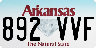 AR license plate 892VVF
