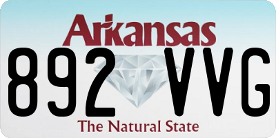 AR license plate 892VVG