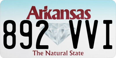 AR license plate 892VVI