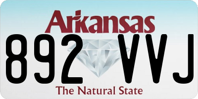 AR license plate 892VVJ