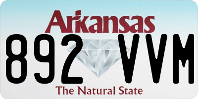 AR license plate 892VVM