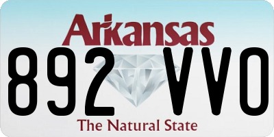 AR license plate 892VVO