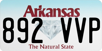 AR license plate 892VVP