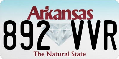 AR license plate 892VVR