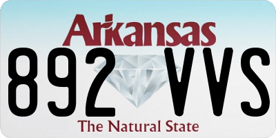 AR license plate 892VVS