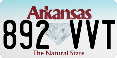 AR license plate 892VVT