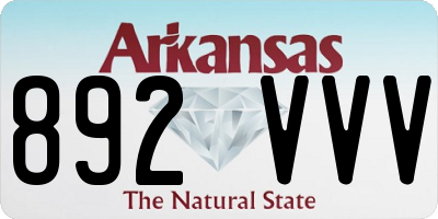 AR license plate 892VVV