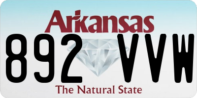 AR license plate 892VVW