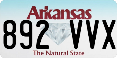AR license plate 892VVX