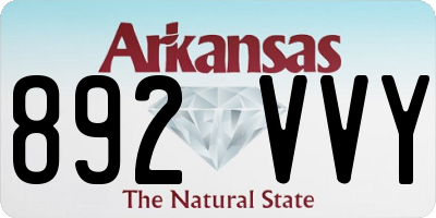 AR license plate 892VVY