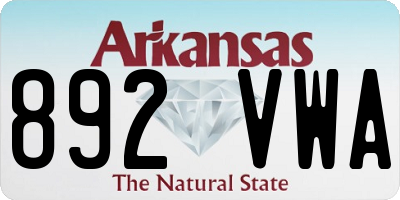 AR license plate 892VWA