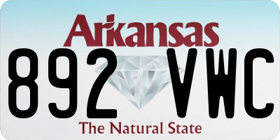 AR license plate 892VWC