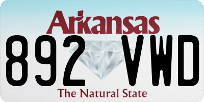 AR license plate 892VWD