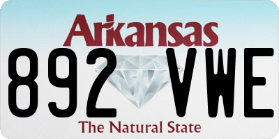 AR license plate 892VWE