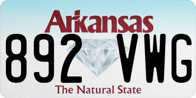 AR license plate 892VWG