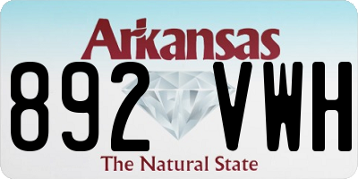 AR license plate 892VWH