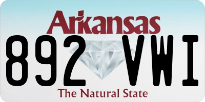 AR license plate 892VWI