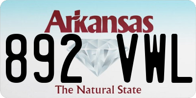 AR license plate 892VWL