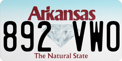 AR license plate 892VWO