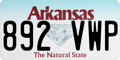 AR license plate 892VWP