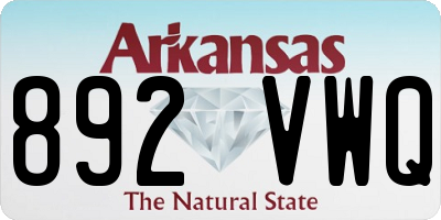 AR license plate 892VWQ