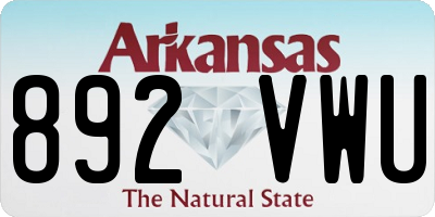 AR license plate 892VWU