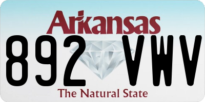 AR license plate 892VWV