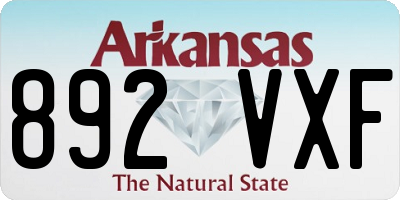 AR license plate 892VXF