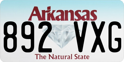 AR license plate 892VXG