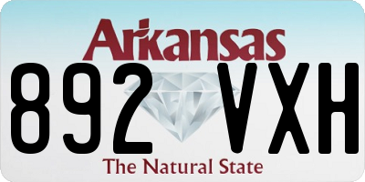 AR license plate 892VXH