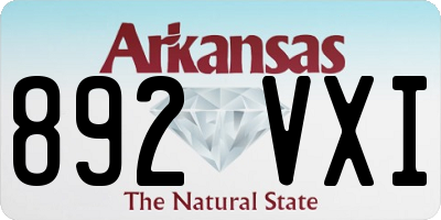 AR license plate 892VXI