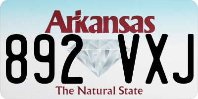 AR license plate 892VXJ